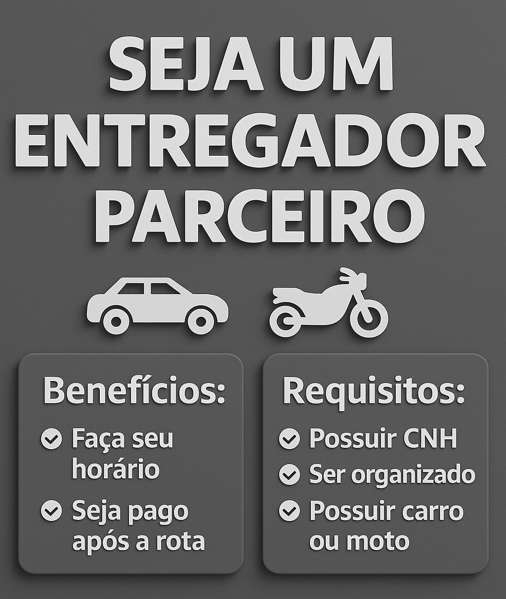 Oportunidade para Entregador 